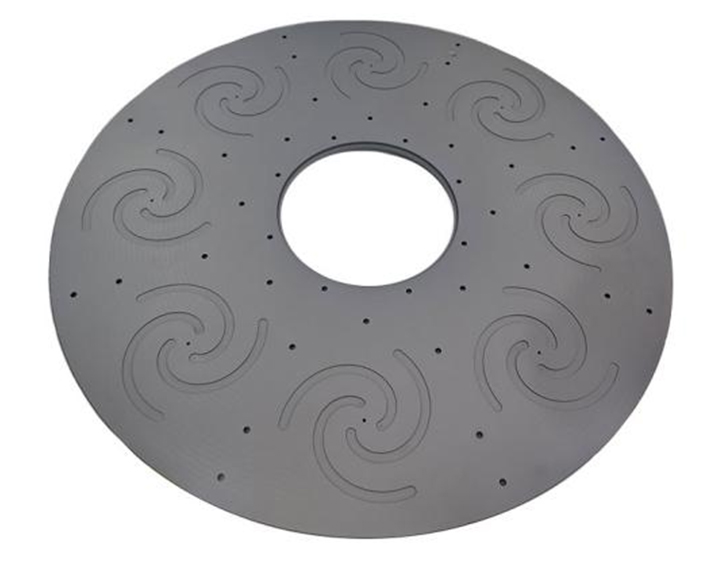 Dense CVD silicon carbide coating cross-section on high-purity graphite substrate