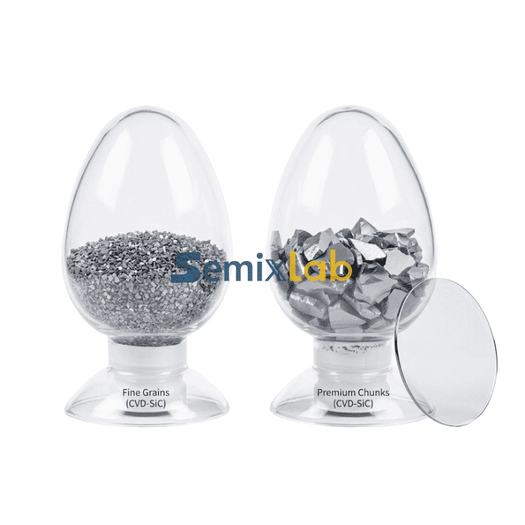 High-purity CVD-SiC source blocks and chunks
